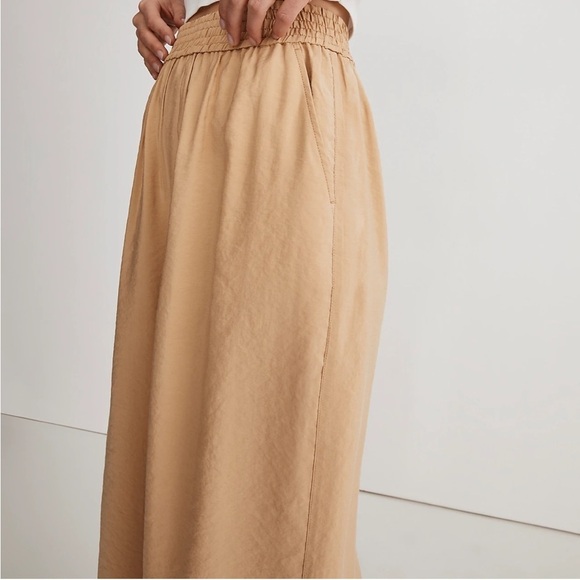 Madewell The Carley Wide Leg Pants in Softdrape Khakis Tan Medium NWT - Picture 2 of 11